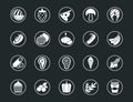 Black beverage, food, kitchen Set vector line icons with open path elements for mobile concepts and web apps. Collection modern Royalty Free Stock Photo