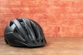 Black bicycle helmet Royalty Free Stock Photo