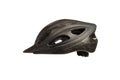 Black bicycle helmet in profile on a white background for clipping Royalty Free Stock Photo