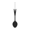 Black big tablespoon icon image