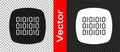 Black Binary code icon isolated on transparent background. Vector Royalty Free Stock Photo