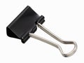 Black binder clip isolated