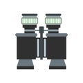 Black binoculars flat icon Royalty Free Stock Photo