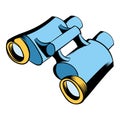 Black binoculars icon cartoon Royalty Free Stock Photo