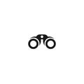 Black binoculars icon. Search, exploration, discovery, navigation concept