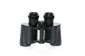 Black binoculars isolated on w Royalty Free Stock Photo