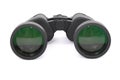 Black binoculars isolated on white Royalty Free Stock Photo