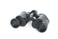Black binoculars isolated on white Royalty Free Stock Photo