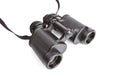 Black binoculars isolated on white Royalty Free Stock Photo