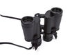 Black binoculars isolated on white Royalty Free Stock Photo