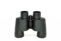 Black binoculars isolated on a white background Royalty Free Stock Photo