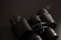 Black binoculars isolated on white background Royalty Free Stock Photo
