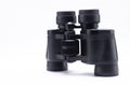 Black Binoculars Isolated on White Background, Close-Up View, Optical Instrument for Observation Royalty Free Stock Photo