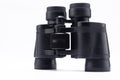 Black Binoculars Isolated on White Background - Optical Instrument for Observation and Exploration Royalty Free Stock Photo