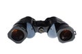 Black binoculars isolated on white background. Royalty Free Stock Photo