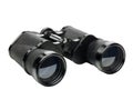 Black binoculars perspective view isolated on white background Royalty Free Stock Photo
