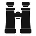 Black binoculars silhouette, perfect for representing observing, searching or exploring Royalty Free Stock Photo