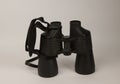A black binoculars on a white background Royalty Free Stock Photo