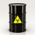 Black biohazard barrel