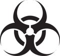 Black biohazard symbol