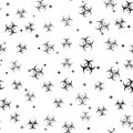 Black Biohazard symbol icon isolated seamless pattern on white background. Vector Illustration Royalty Free Stock Photo