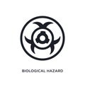 black biological hazard isolated vector icon. simple element illustration from traffic signs concept vector icons. biological Royalty Free Stock Photo