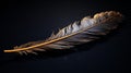 Intricate Heron Feather: A Stunning Nature-inspired 8k Image
