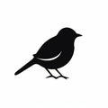 Bold Silhouette Of A Bird: Eye-catching Icon In Monochromatic Graphic Design Royalty Free Stock Photo