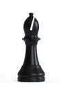 Black bishop chess piece isolated on white background