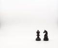 Chess pawns in white background, isolated