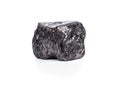 black bituminous coal on white background