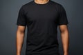 black basic shirt male AI generated