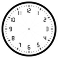 black blank clock isolated on white for web and design,vector illustration