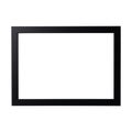 Black blank picture frame, realistic horizontal picture frame. Empty white picture frame, mockup template isolated on Royalty Free Stock Photo