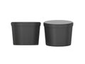 Black blank Short Tub Food Plastic Container packaging with cli