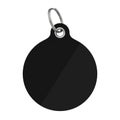 Black Blank Tag with Metal Ring. 3d Rendering Royalty Free Stock Photo