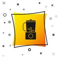 Black Blender icon isolated on white background. Kitchen electric stationary blender with bowl. Cooking smoothies