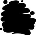 Black blob doodles brushstroke - vector