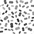 Black Blockchain technology icon isolated seamless pattern on white background. Cryptocurrency data. Abstract geometric