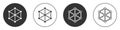 Black Blockchain technology icon isolated on white background. Cryptocurrency data. Abstract geometric block chain