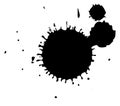 Black blot. Artistic ink drop stain template