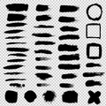 Black Blot Set Royalty Free Stock Photo