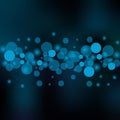 Black and blue bokeh abstract background. Royalty Free Stock Photo