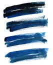 Black-blue bold brush strokes Royalty Free Stock Photo