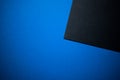 Black and blue contrast colored paper, background, website template