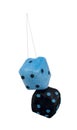 Black and Blue Fuzzy Dice Royalty Free Stock Photo