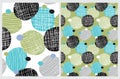 Creative Dotted Seamless Vector Patterns. Royalty Free Stock Photo