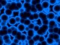 Black and blue micro cells in black background