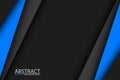 Black and blue modern material design, abstract widescreen