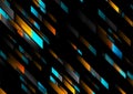 Black blue orange geometric tech abstract background Royalty Free Stock Photo